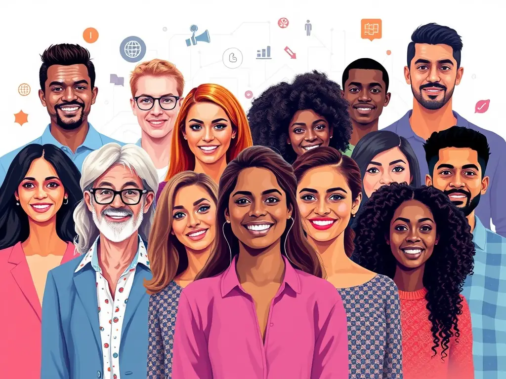 A diverse group of people standing together, symbolizing the various backgrounds of clients served by Multi Bodden Service.