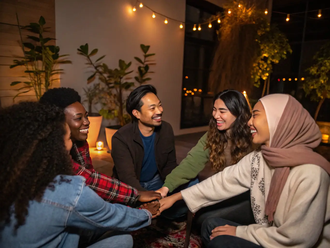 A diverse group of people standing together, symbolizing the global community and the various backgrounds of clients seeking immigration services. The image conveys a sense of unity and support.